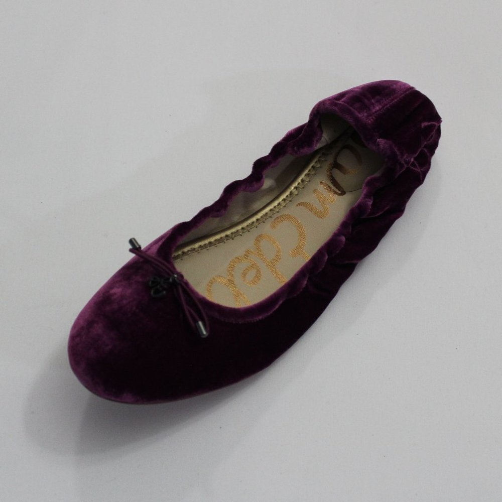 SAM EDELMAN ORCHID VELVET BALLET FLATS